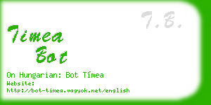timea bot business card